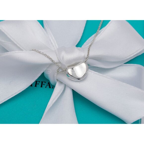 Tiffany & Co. Jewelry - Tiffany & Co. Bean Necklace Elsa Peretti11mm Pendant in Silver on a 16" Chain